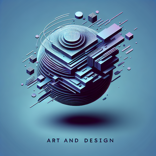 generate 3d levitating art design logo design reflect high-tech aesthetic color medium slate blue while logo itself have e...