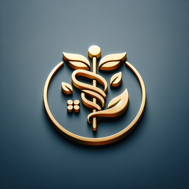 modern 3d realistic logo symbolizing health wellness it feature design gold color suggesting healthy living vitality posit...