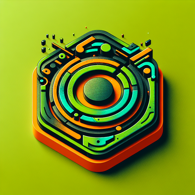 generate logo 3d realistic design reminiscent tech companies incorporate elements grunge aesthetic color vibrant orange ma...