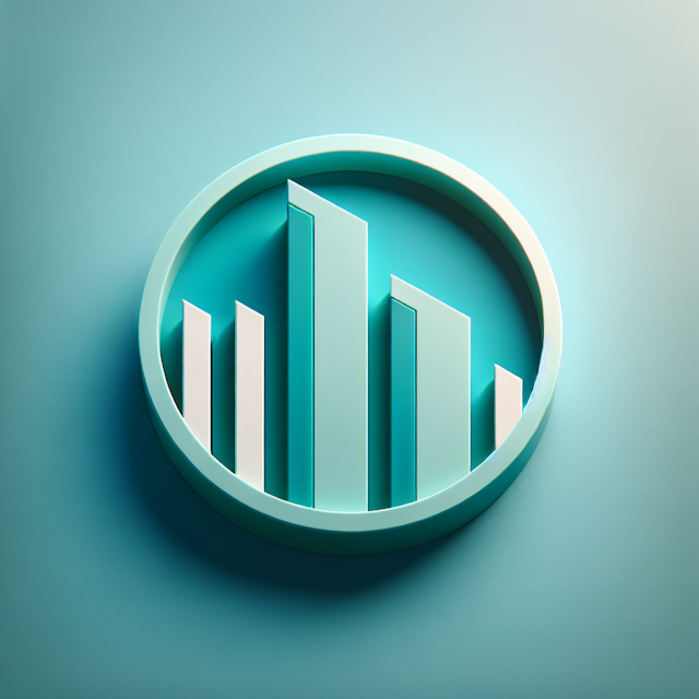 3d realistic logo designed educational institution design minimalist style employing blend turquoise subtly contrasting se...