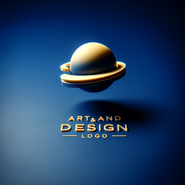 surrealistic 3d levitating art design logo elegant design element seems defy gravity mid-air it adorns deep blue creating ...