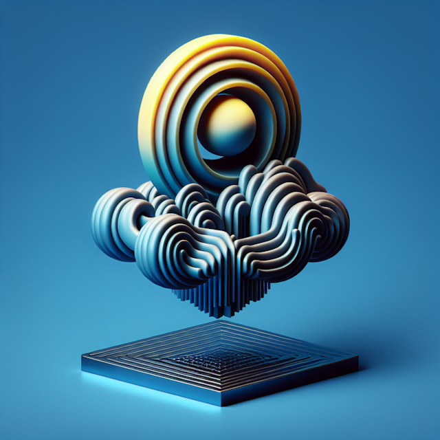 design features 3d levitating logo inspired by surreal art logo emanate floating or hovering sensation its design mystifyi...