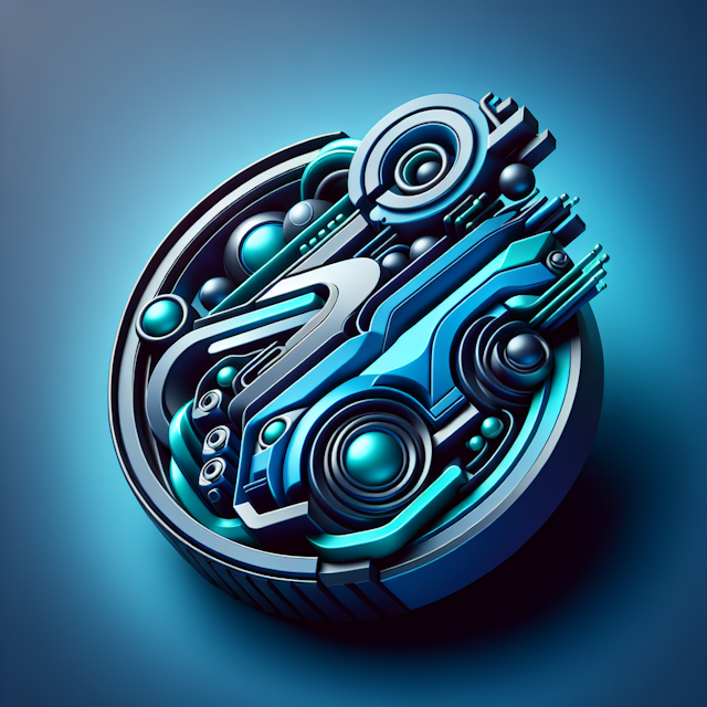 three-dimensional realistic logo representing automotive industry integrating elements surreal design emblem breathes life...