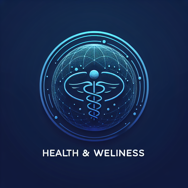 3d health wellness logo designed minimalist style logo transparent stand prominently dark deep blue colored please ensure ...