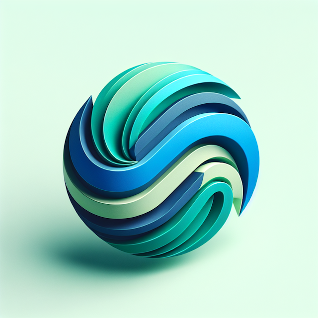 3d highly realistic logo elements modern design styles logo not contain any color scheme encompass pale green deep blue as...