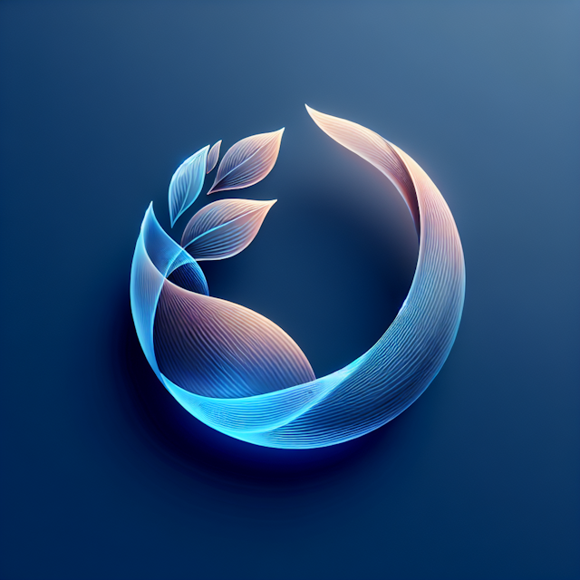 3d transparent logo soft dreamy design – not affiliated any known fashion brands – deep blue main color logo itself will a...