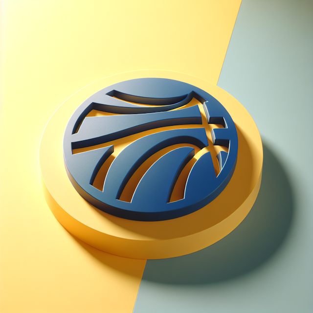 3d realistically rendered sports team logo logo embody contemporary sensibilities its design color light sunny shade yello...