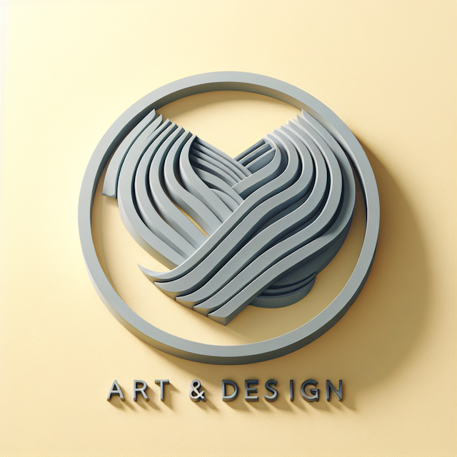 3d realistic art design logo renowned its tangible design aesthetics soothing light yellow logo itself basks elegance slat...