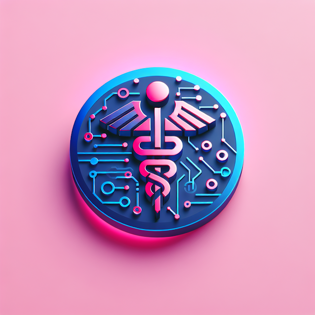 generate high-tech styled 3d realistic logo symbolizing health wellness it incorporate features indicating modern healthca...