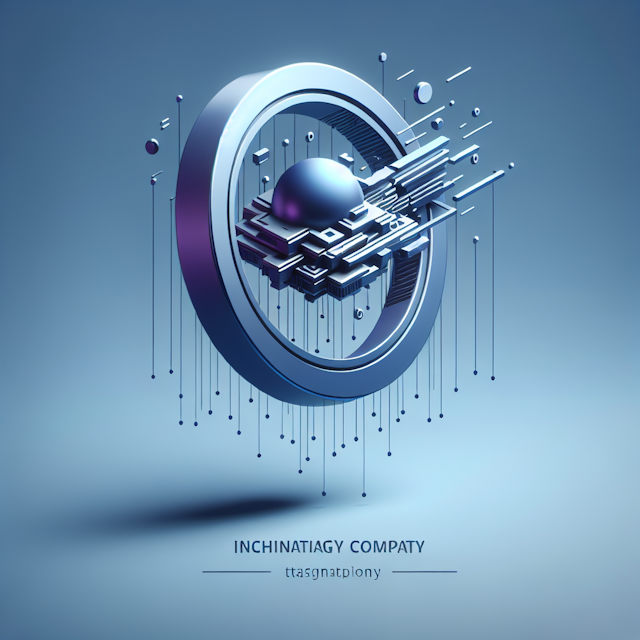 3d levitating logo representing imaginary technology company design showcase high-tech elements giving futuristic innovati...