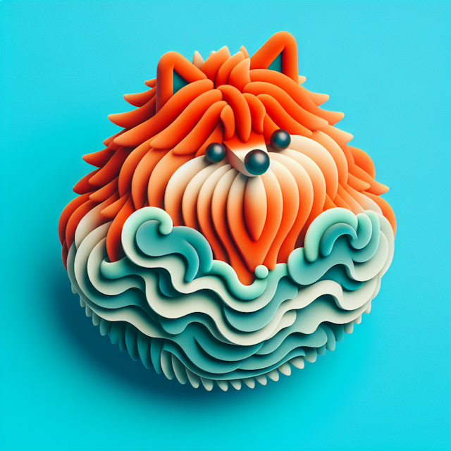 generate 3d showcasing fluffy travel tourism logo design embody playful yet professional feel primary color turquoise whil...