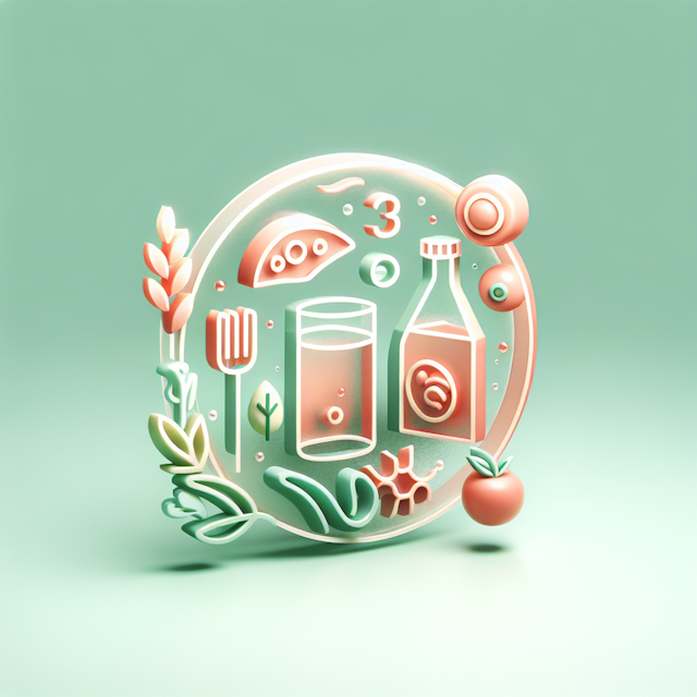 3d transparent food beverage logo design feel whimsical playful unexpected elements pertaining food industry soft pale gre...