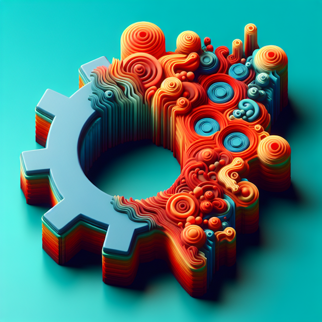 generate realistic 3d render gaming industry logo design surreal abstract without any kind it situated turquoise logo itse...