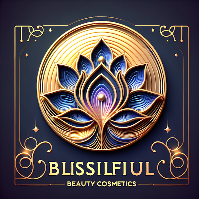 realistic 3d beauty cosmetics logo featuring elements symbolize 'blissful beauty haven' design strongly associated aesthet...