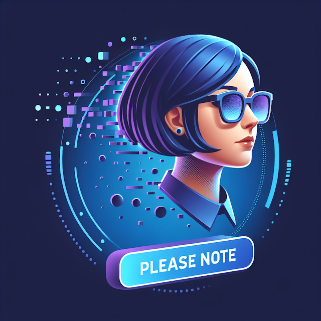 design 3d logo high-tech style featuring levitating short-haired 3d girl glasses hispanic descent known as fabi ensure log...