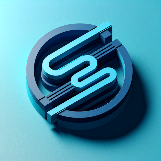 3d rendered featuring modern style logo logo designed deep blue as primary color elements turquoise there logo as it remai...