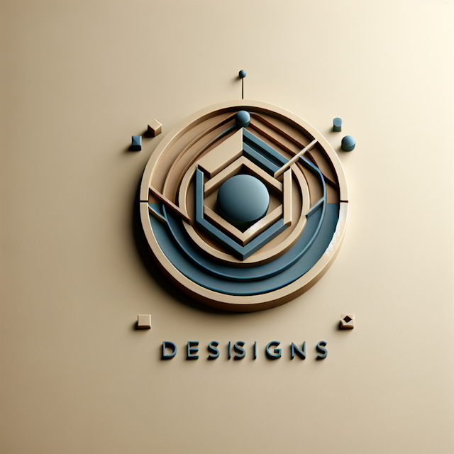 3d logo hypothetical designer brand named 'aether designs' logo exude elegance innovation creativity through its design in...