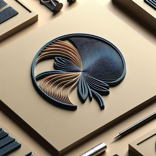 generate realistic 3d representation logo imaginary brand named 'aether designs' logo encapsulate principles elegance inno...