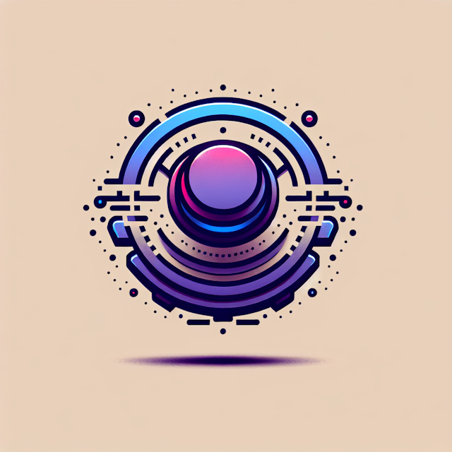 generate 3d levitating tech company logo ensure logo adheres sci-fi design aesthetic burlywood as color blue violet as pri...