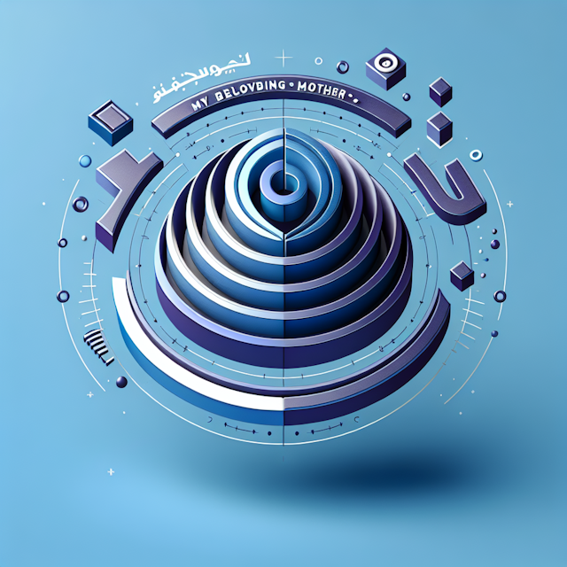 design 3d levitating logo revolving around media publishing theme reflect modern aesthetic primary elements logo blue viol...