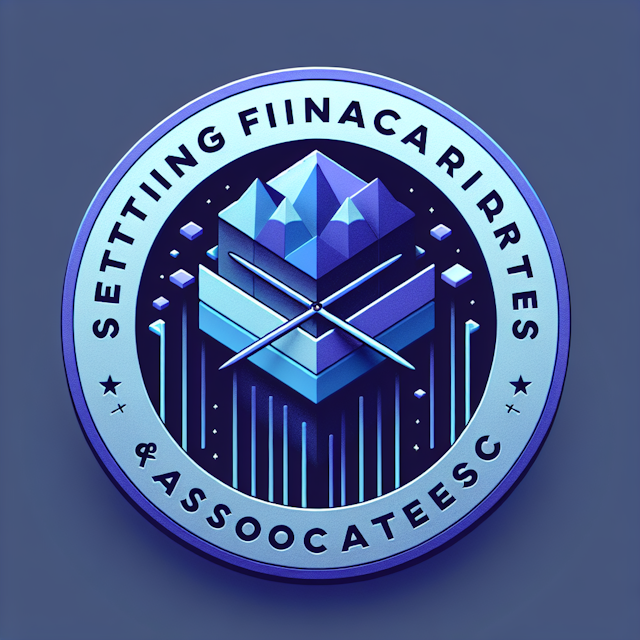 visualize 3d levitating logo showcasing theme 'setting financial priorities' association call it 'xyz & associates llc' ma...