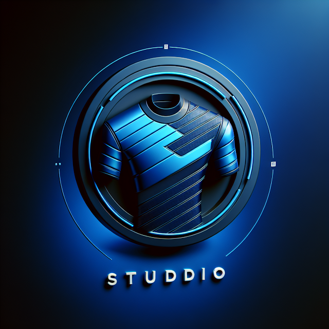 generate realistic 3d representation logo studio designs clothing supported by new technology have overall high-tech desig...