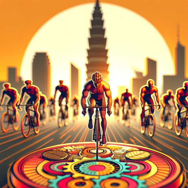 realistic 3d cycling group korea not include any additionally incorporate logo design inspired by pop art elements logo lo...