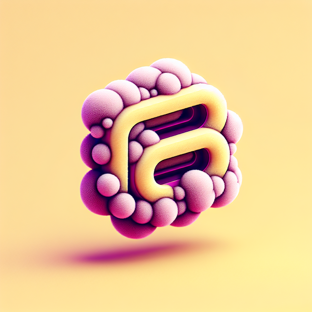 fluffy 3d logo hypothetical brand named 'decore holic' logo must convey high-tech design aesthetic use light yellow as col...