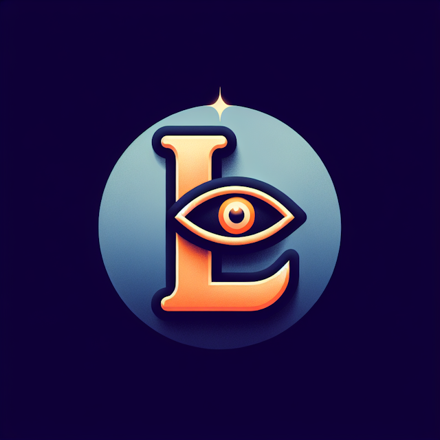 realistic 3d render hindi letter 'l' featuring eye horus symbol right above it overall design soft give out dream-like aur...