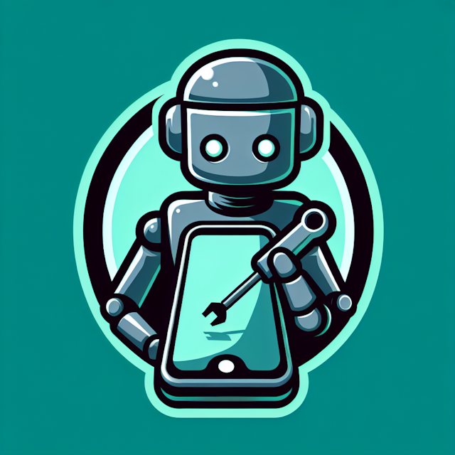 design cartoonish style sea green primary elements which slate gray include realistically rendered 3d robot process fixing...