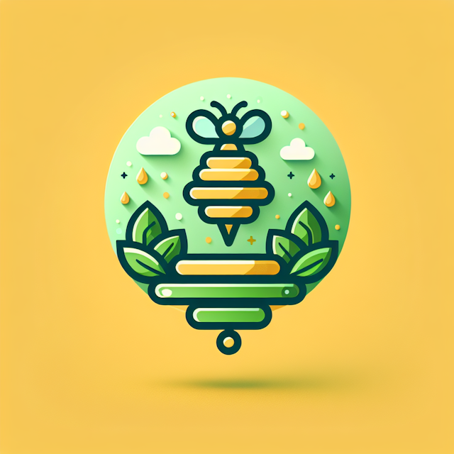 3d modern logo levitating featuring elements related bee honey sales logo have light yellow color primary elements medium ...