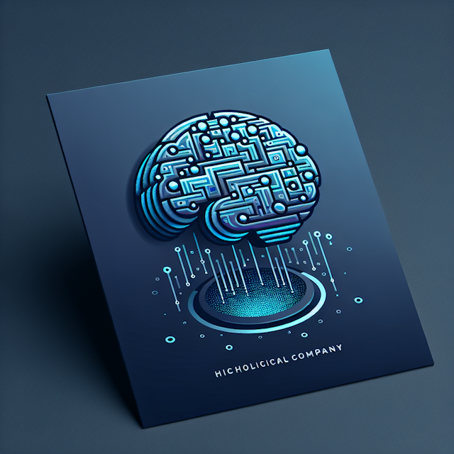 illustration 3d logo hypothetical tech company logo feature futuristic levitating high-tech digital brain design have high...