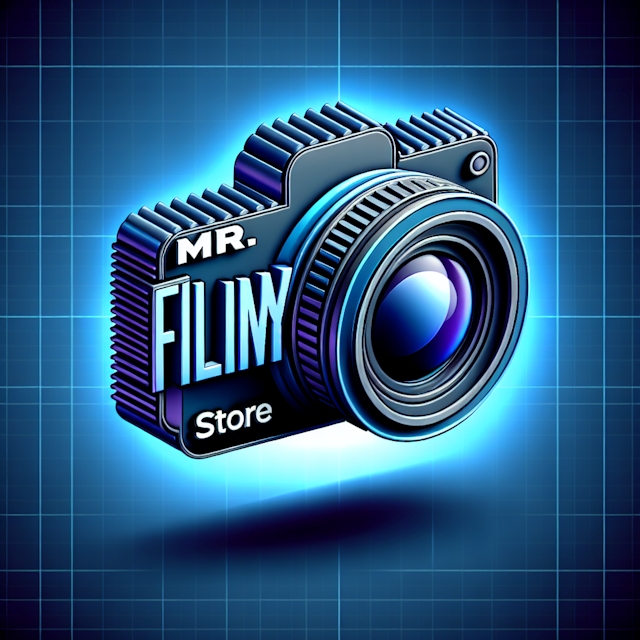 3d high-tech design movie channel logo logo suitably placed front realistic camera logo features blue-violet color primary...