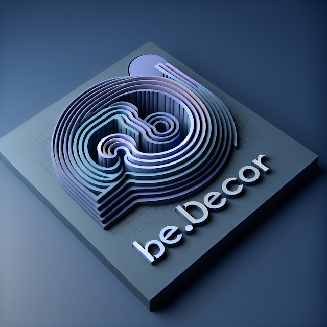 realistic 3d showcasing graphical presentation all alphabets 'bedecor' layered foreground words 'be_decor' clearly written...