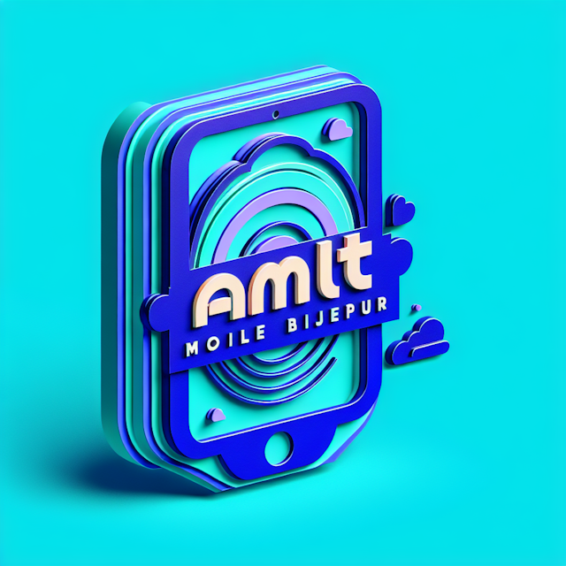 3d realistic featuring logo fictional mobile company design must adhere pop art style turquoise color blue violet as prima...