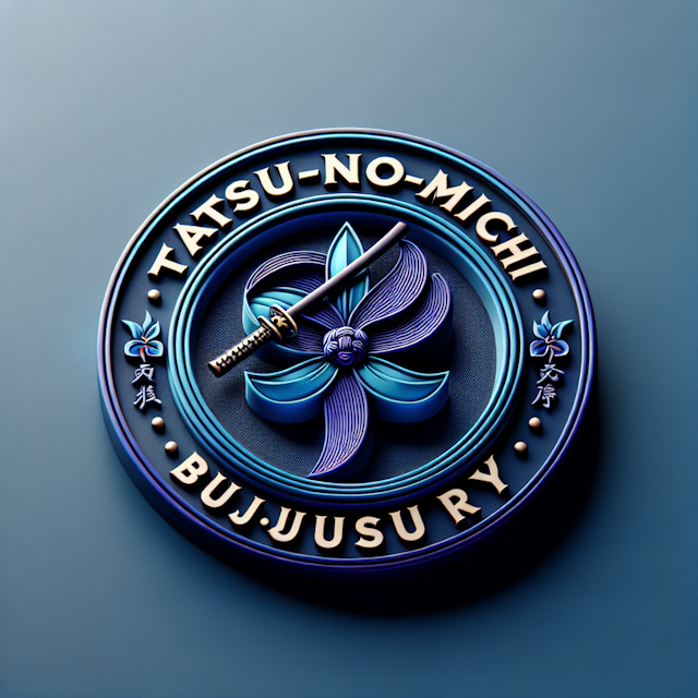 generate realistic 3d featuring dojo's logo elegant design logo feature medium slate blue blue violet as primary color ele...