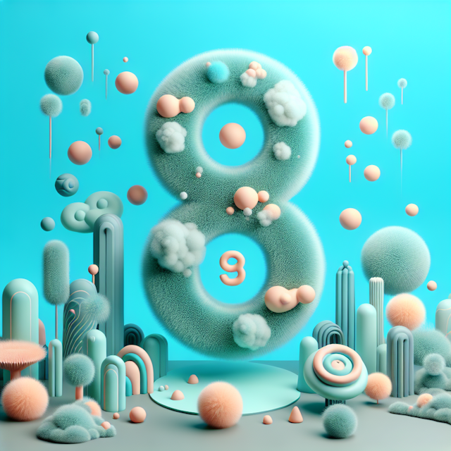 generate 3d showcases fluffy design class logo incorporate surreal gentle dreamlike aesthetic turquoise color scheme both ...