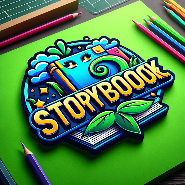 illustrate eye-catching logo children's cartoon story channel known as 'storybookz' logo must designed three-dimensional s...