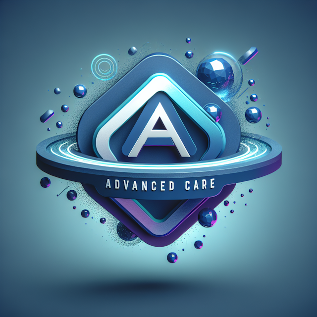 floating 3d logo pharmacy design characterized by futuristic elements giving it vibe sci-fi genre color medium slate blue ...