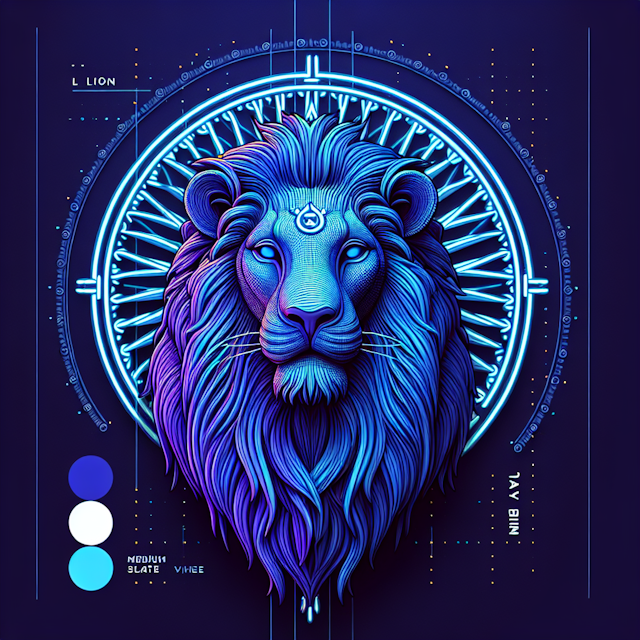 realistic 3d featuring face lion depicted its original natural colours incorporate ashoka wheel coloured blue into aesthet...