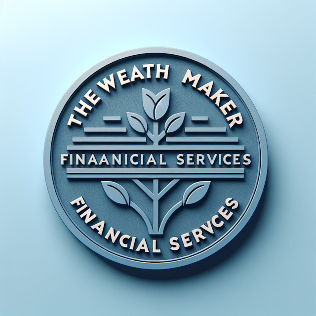 realistic 3d modern-style logo logo business called 'the wealth maker financial services' design logo prominently feature ...