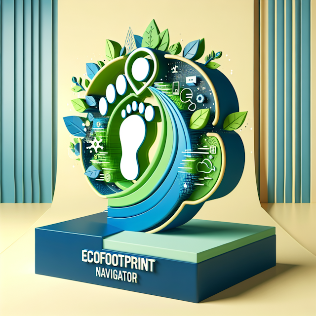 please realistic three-dimensional ecofootprint navigator platform which aims reduce carbon footprints design encapsulate ...