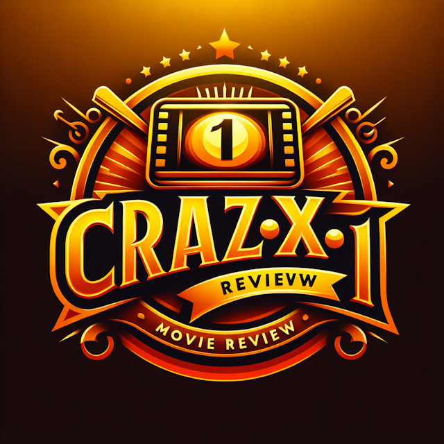 realistic 3d logo design movie review channel youtube design feature color gold primary elements vibrant orange name 'craz...