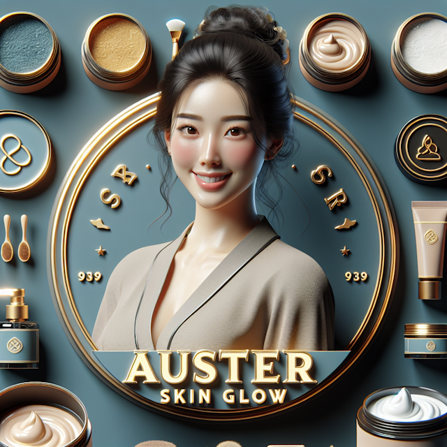 realistic 3d showcasing asian female aesthetician attending customers scrubs creams pleasant smile scene logo set-up have ...