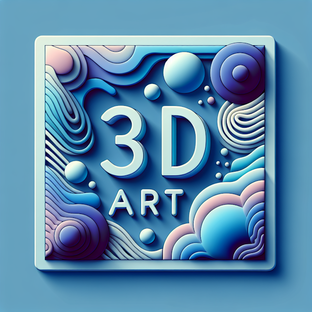 generate 3d gradient artwork design soft dreamy characterized by medium slate blue color contrasted by blue-violet primary...