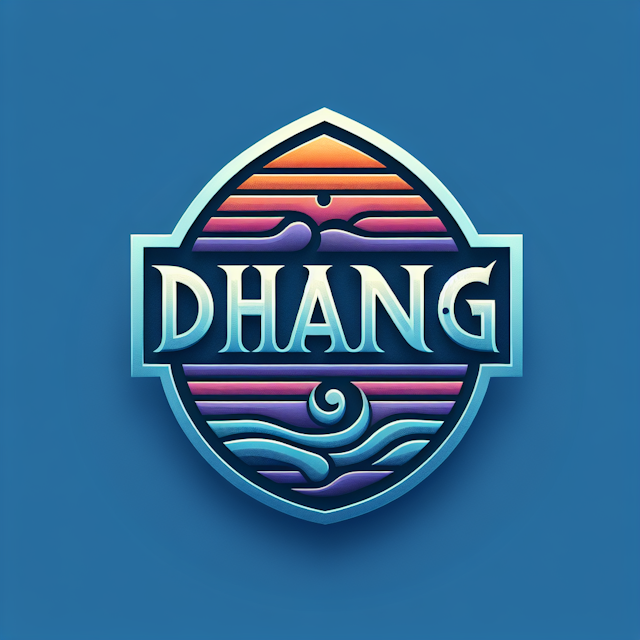 design visually appealing gradient 3d logo specifically insurance sector name 'dhang' prominent feature logo incorporate b...