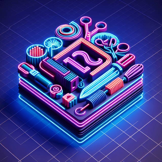 design visually captivating 3d logo industry crafts logo follow bold neon design making use glowing aesthetic primary colo...