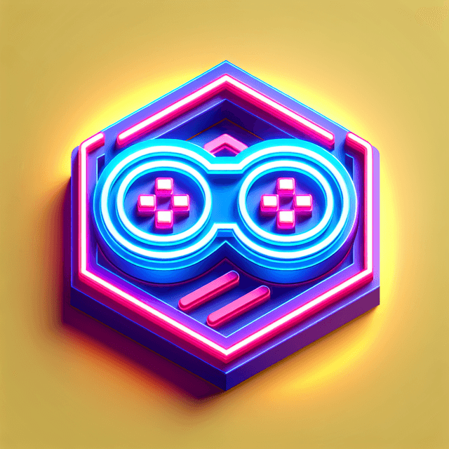 generate visually appealing 3d logo tailored gaming industry design feature bold neon elements which have radiant glow pri...