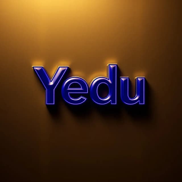 Logo for realistic-3d-logo-yedu-music-4f34d619-ef50-475b-ab73-0ce8cc27e4dd