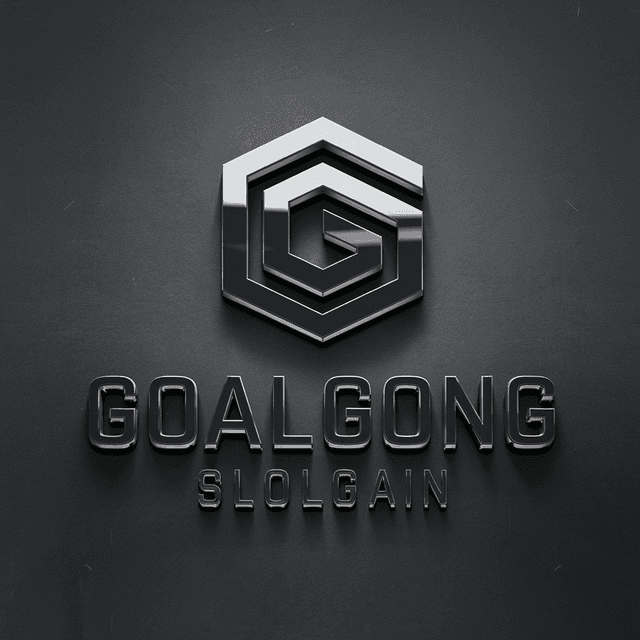 design sleek professional modern 3d logo primary color black youtube industry clearly displaying company 'goalgong' slogan...